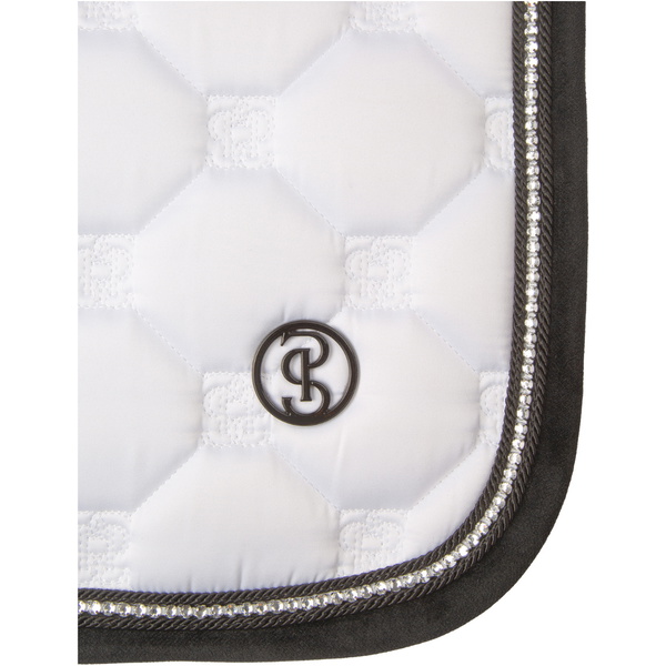 2025 PS of Sweden Vintage Monogram Dressage Saddle Pad 1110-120-090 - White / Black